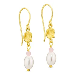 perle øreringe i forgyldt messing - Eliné