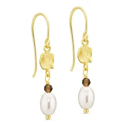 perle øreringe i forgyldt messing - Eliné