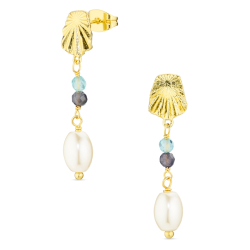 øreringe i forgyldt messing - Eliné