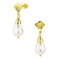 perle øreringe i forgyldt messing - Eliné