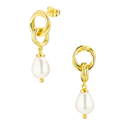 perle øreringe i forgyldt messing - Eliné