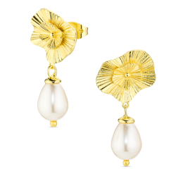 perle øreringe i forgyldt messing - Eliné