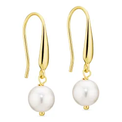 perle øreringe i forgyldt messing - Eliné