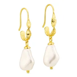 perle øreringe i forgyldt messing - Eliné