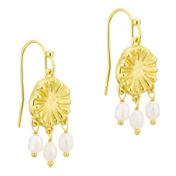 perle øreringe i forgyldt messing - Eliné