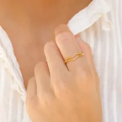 ring i forgyldt messing - Eliné