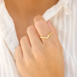 ring i forgyldt messing - Eliné