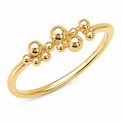 kugle ring i forgyldt messing - Eliné