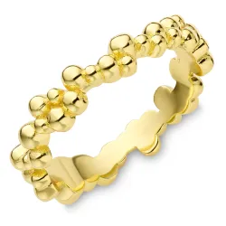 kugle ring i forgyldt messing - Eliné