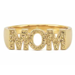 mom ring i forgyldt messing - My Letter