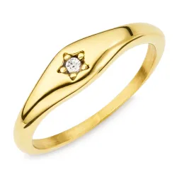 vandfast stjerne ring i forgyldt stål - OCEANA