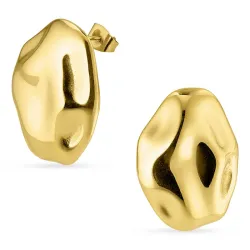 vandfaste øreringe i forgyldt stål - OCEANA