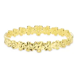 vandfast blomster armring i forgyldt stål - OCEANA