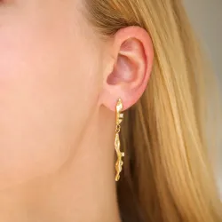 vandfaste zirkon øreringe i forgyldt stål - OCEANA