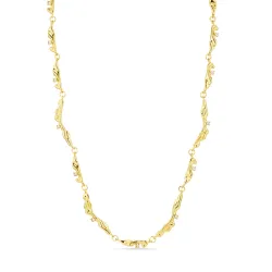 vandfast zirkon halskæde i forgyldt stål - OCEANA