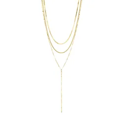 vandfast halskæde i forgyldt stål - OCEANA