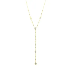 vandfast zirkon halskæde i forgyldt stål - OCEANA
