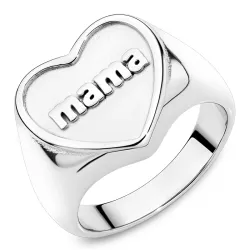 vandfast hjerte ring i stål - OCEANA