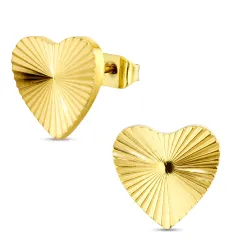 vandfaste hjerte øreringe i forgyldt stål - OCEANA