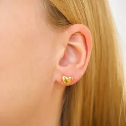 vandfaste hjerte øreringe i forgyldt stål - OCEANA