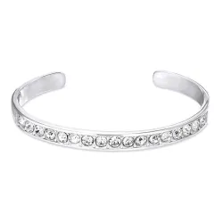 vandfast zirkon armring i stål - OCEANA