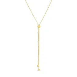 vandfast Y-halskæde i forgyldt stål - OCEANA