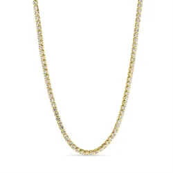 vandfast halskæde i forgyldt stål - OCEANA