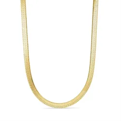 vandfast halskæde i forgyldt stål 45 cm x 6 mm  - OCEANA