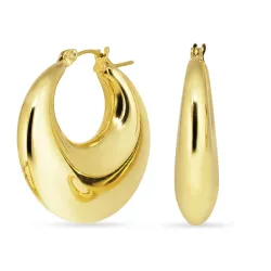 vandfaste creoler i forgyldt stål - OCEANA