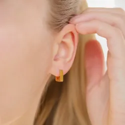 vandfaste 12 mm creoler i forgyldt stål - OCEANA