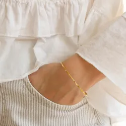 vandfast armbånd i forgyldt stål - OCEANA