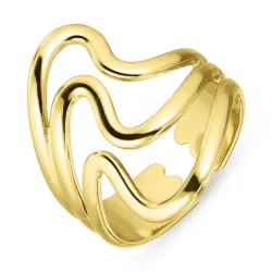 vandfast justerbar ring i forgyldt stål - OCEANA