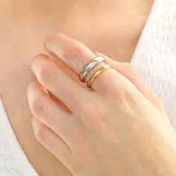 vandfast ring i forgyldt stål - OCEANA