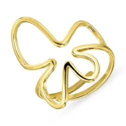 vandfast justerbar ring i forgyldt stål - OCEANA