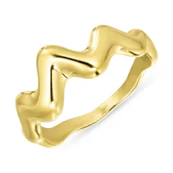 vandfast ring i forgyldt stål - OCEANA