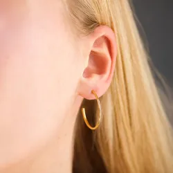 25 mm vandfaste halvcreoler i forgyldt stål - OCEANA