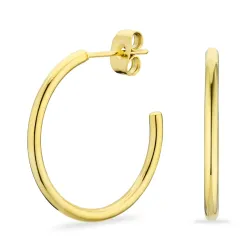 25 mm vandfaste halvcreoler i forgyldt stål - OCEANA