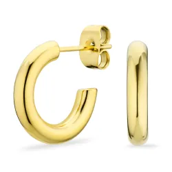 15 mm vandfaste halvcreoler i forgyldt stål - OCEANA