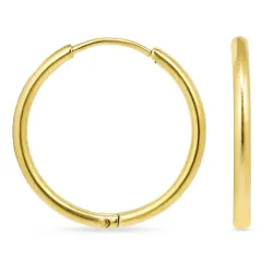 19 mm vandfaste creoler i forgyldt stål - OCEANA