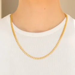 vandfast panserkæde i forgyldt stål 50 cm x 4,5 mm  - OCEANA