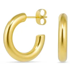 4 x 21 mm vandfaste halvcreoler i forgyldt stål - OCEANA