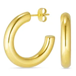 5 x 27 mm vandfaste halvcreoler i forgyldt stål - OCEANA