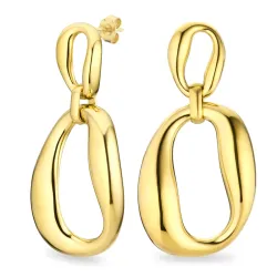 vandfaste øreringe i forgyldt stål - OCEANA