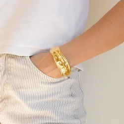 vandfast armring i forgyldt stål - OCEANA