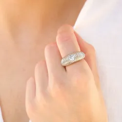 vandfast hjerte ring i stål - OCEANA