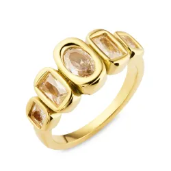 vandfast ring i forgyldt stål - OCEANA