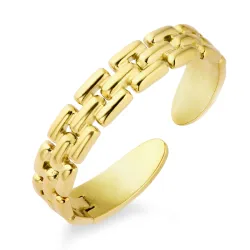 vandfast justerbar ring i forgyldt stål - OCEANA