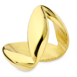 vandfast ring i forgyldt stål - OCEANA