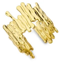 vandfast justerbar ring i forgyldt stål - OCEANA