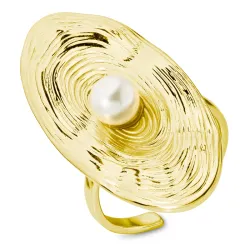 vandfast justerbar ring i forgyldt stål - OCEANA